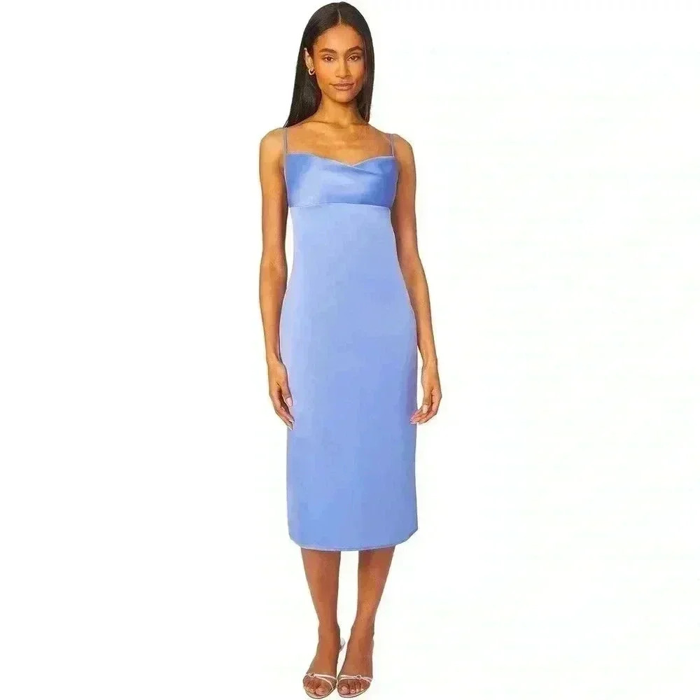 WeWoreWhat Cowl Satin Charmeuse Midi